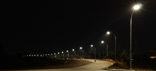 PJU PT. Sinergi Mutiara Cemerlang (Summarecon Makassar) dengan menggunakan BRP371 LED97 90W, Marketing Gallery dan Rumah Contoh menggunakan general lighting.